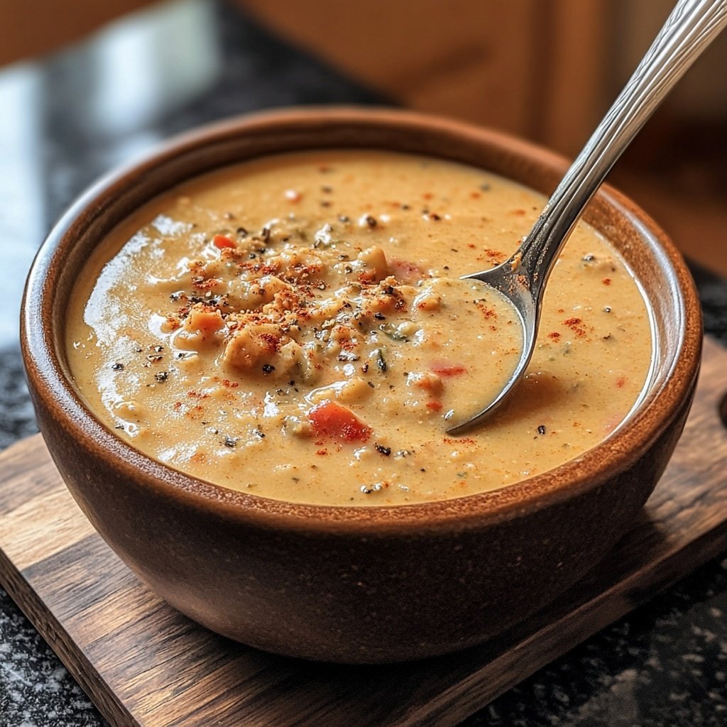 Vegane Blumenkohlsuppe mit Gewürzen
