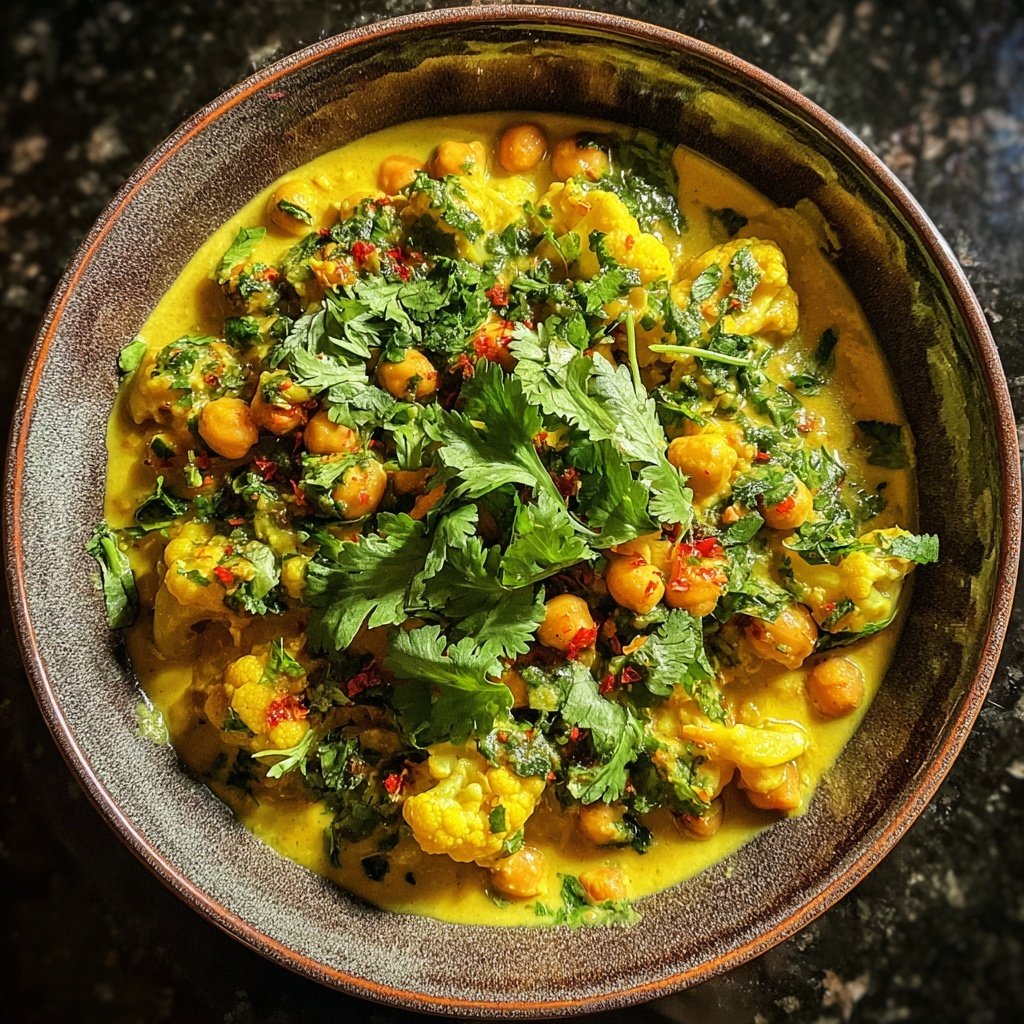 Blumenkohl Curry Mit Kichererbsen