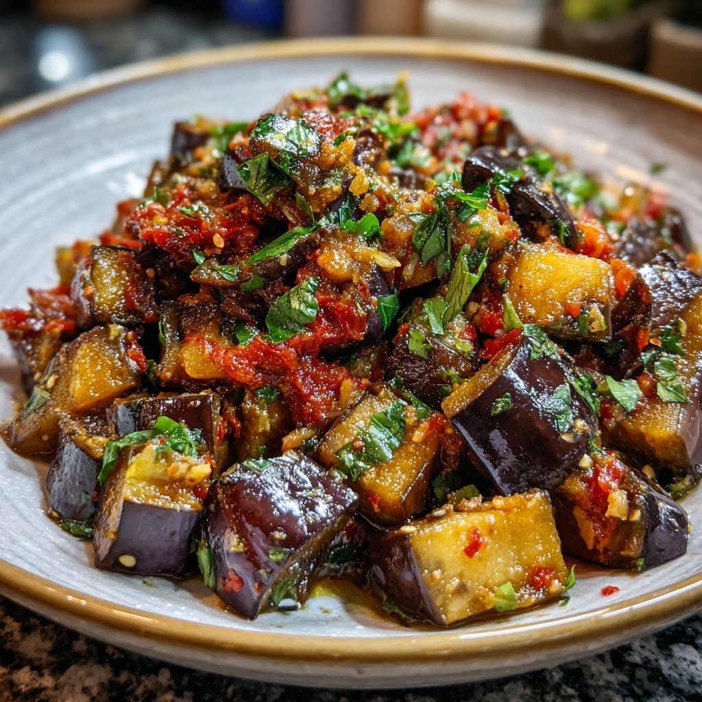 Auberginenpfanne herzhaft