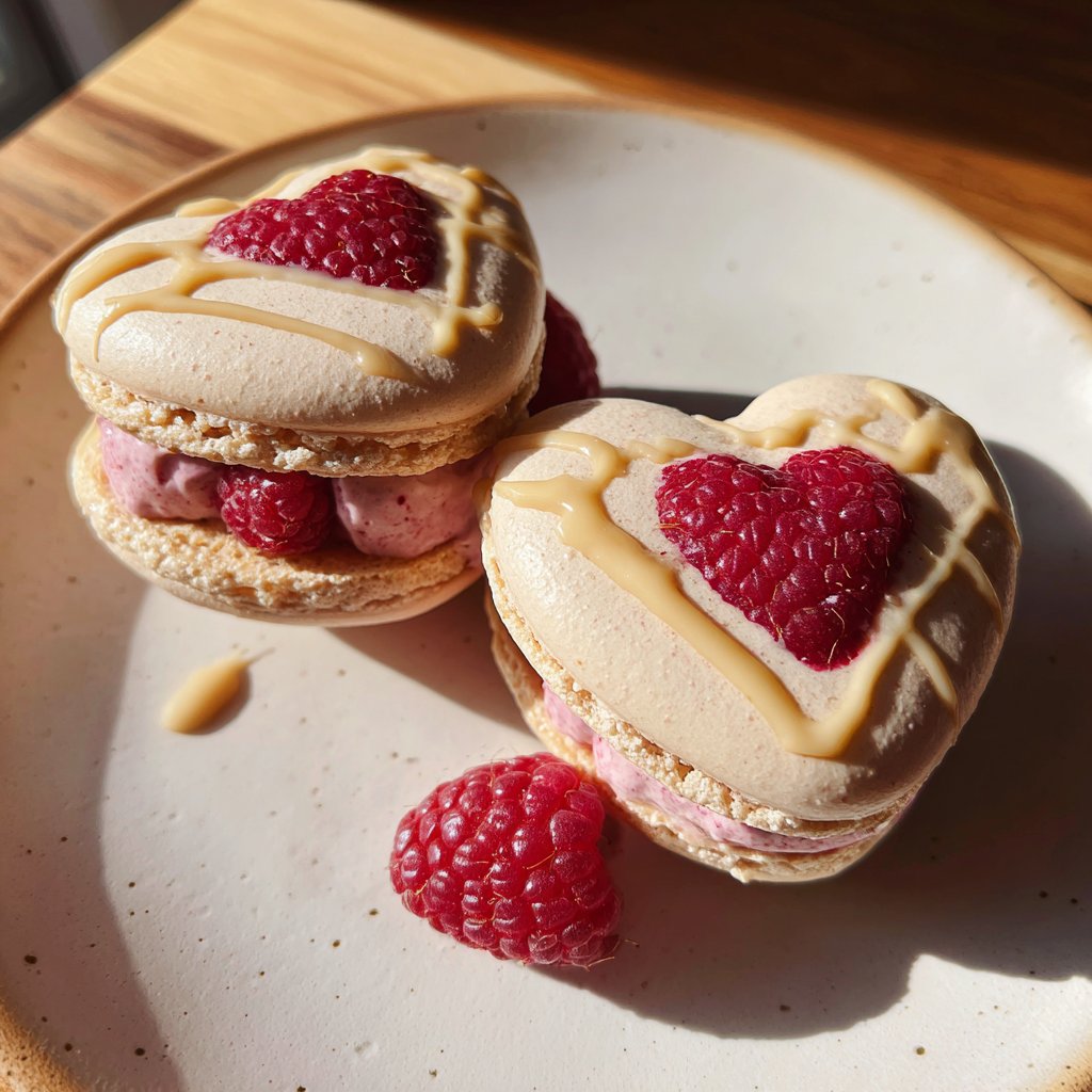 Macarons in Herzform