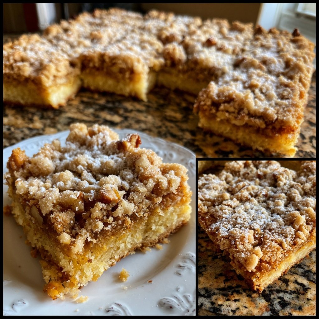 Blechkuchen mit Nussstreuseln