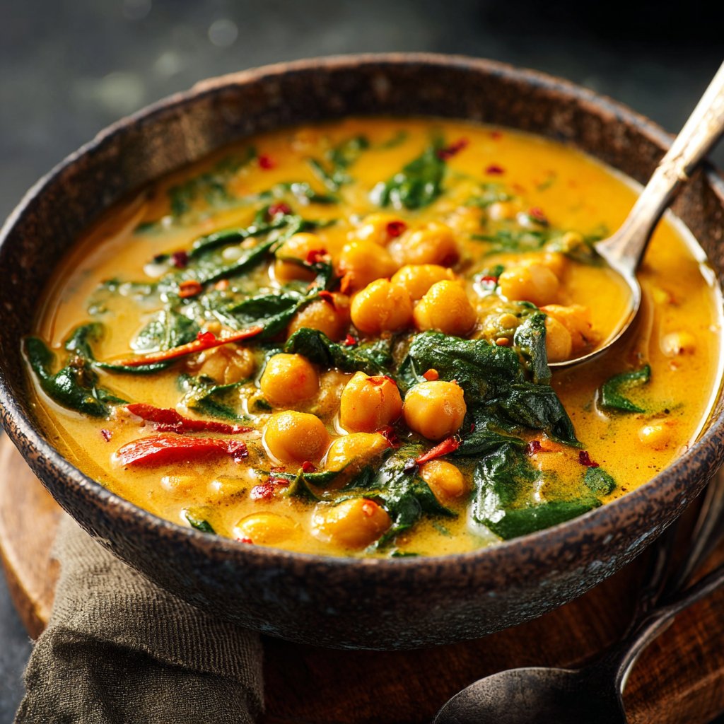 Kichererbsencurry mit Spinat