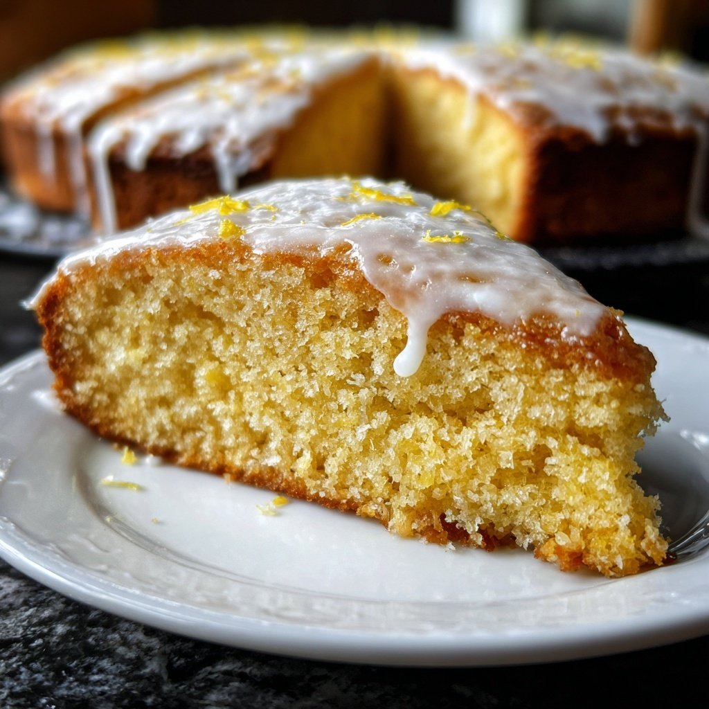Zitronenkuchen mit Joghurtglasur