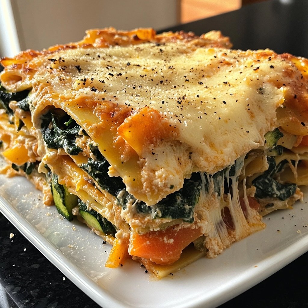 Vegetarische Lasagne mit Gemüse