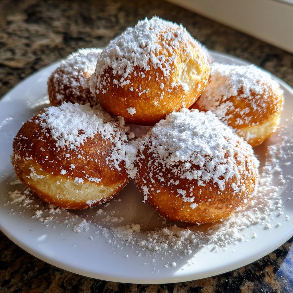 Quarkbällchen mit Joghurtteig