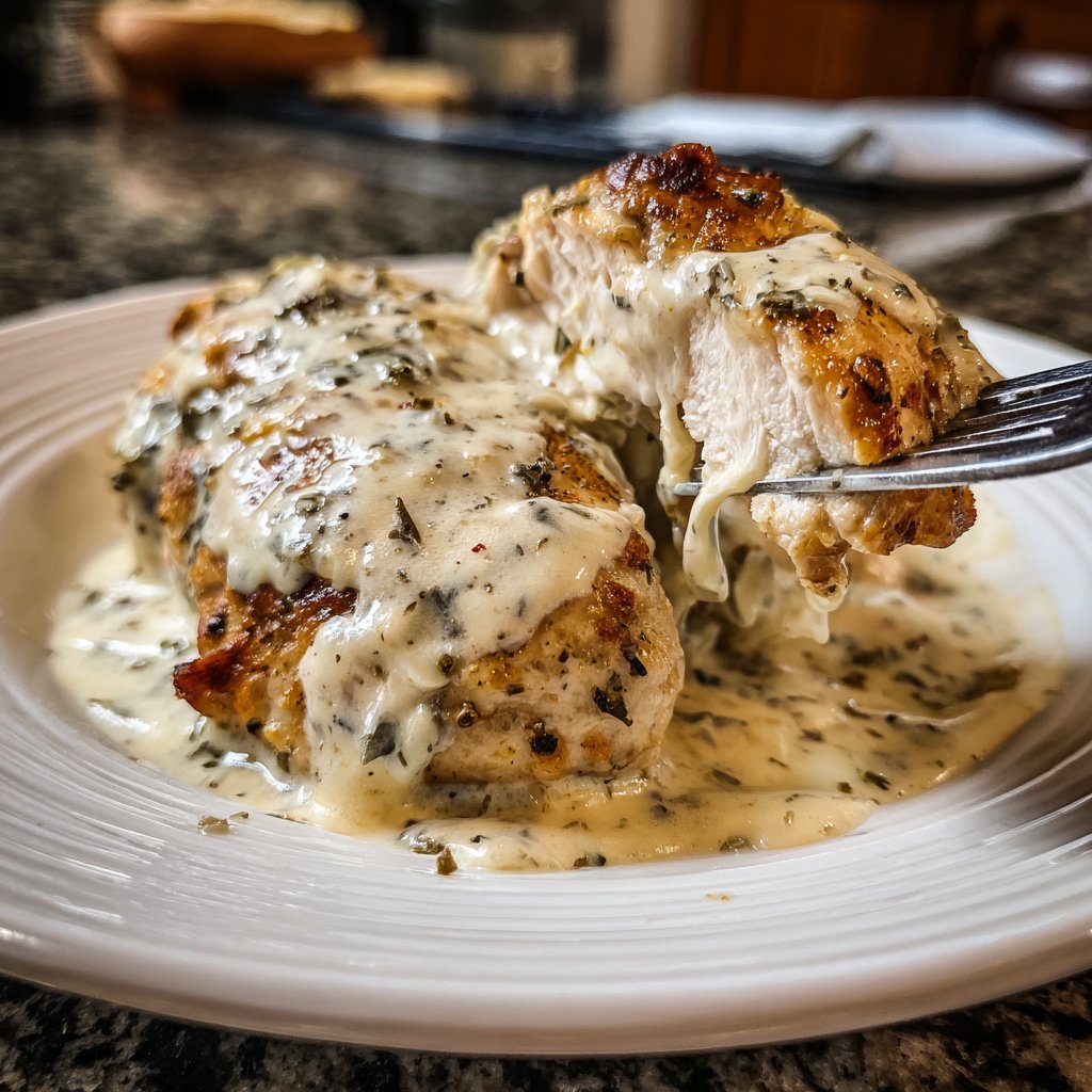 Hähnchenbrust in Sahnesauce